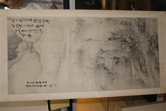 Two large Chinese scrolls